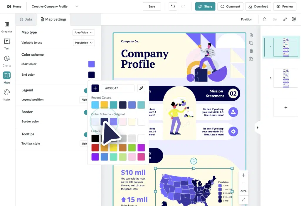 how piktochart works
